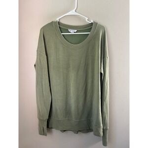 Athleta Women's Olive Green Up For‎ Anything Thumb Hole Sweatshirt Lounge